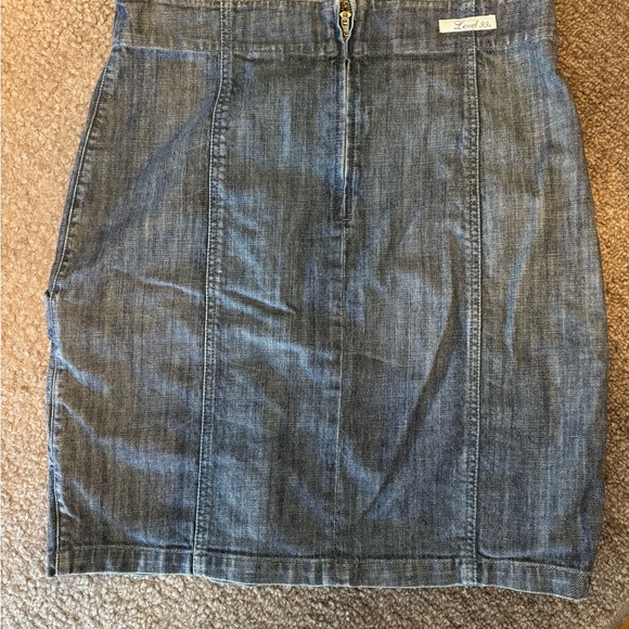 Level 99 Pencil Denim Skirt - Picture 2 of 4